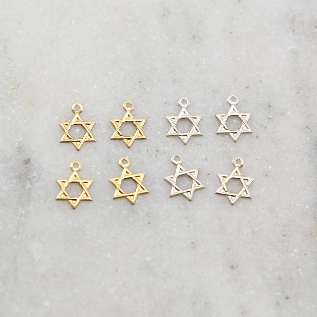 Sterling Silver or 14K Gold Filled Dainty Star of David and Lightweight (4pc)