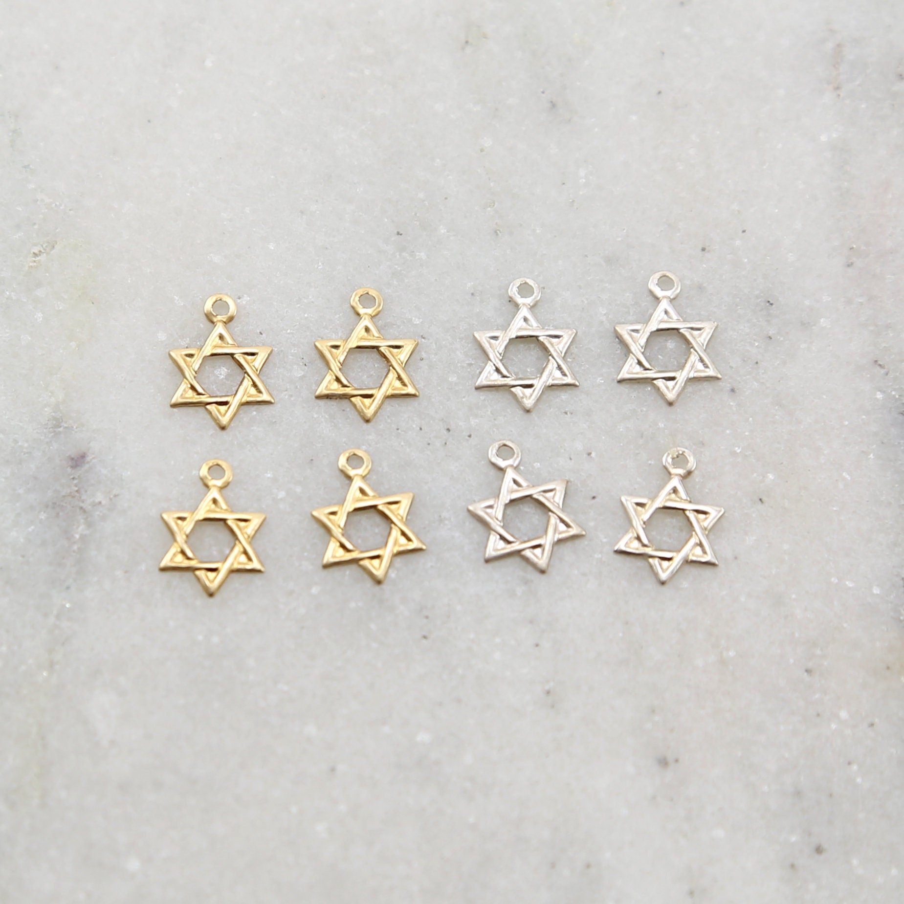 Sterling Silver or 14K Gold Filled Dainty Star of David and Lightweight (4pc)