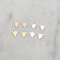 Sterling Silver Dainty Thin Tiny 8mm Triangle Connector (4pc)