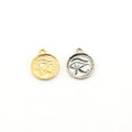 Sterling Silver or Vermeil Eye of Horus Ancient Egyptian Coin Medallion Charm