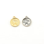Sterling Silver or Vermeil Eye of Horus Ancient Egyptian Coin Medallion Charm