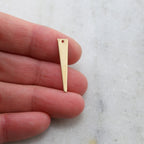 24mmx5mm 14K Gold Filled Spike Point Dagger Thin Delicate Charm (2pc)