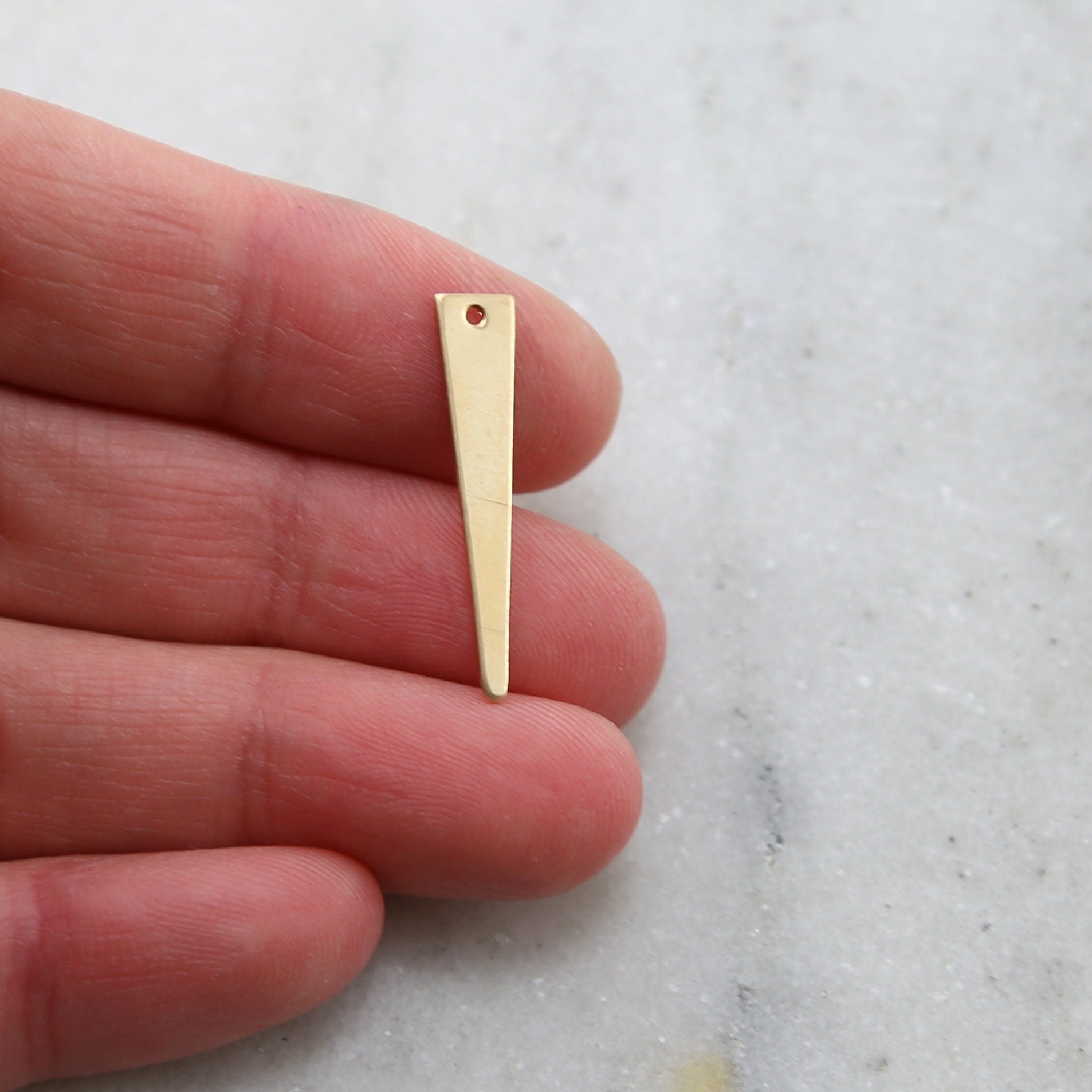 24mmx5mm 14K Gold Filled Spike Point Dagger Thin Delicate Charm (2pc)