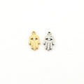 14mmx8mm Sterling Silver or Vermeil Small Hamsa with Evil Eye Charm