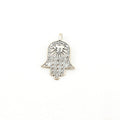 Sterling Silver Large Hamsa Filigree Life Charm