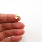 9mmx6mm Vermeil Hamsa Bead with Star of David Great for Necklaces