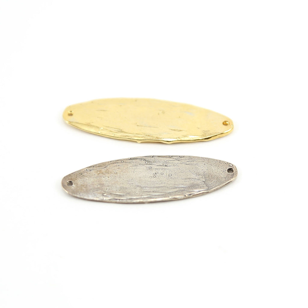 33mmx13mm Sterling Silver or Vermeil All You Need Is Love Long Oval Bar