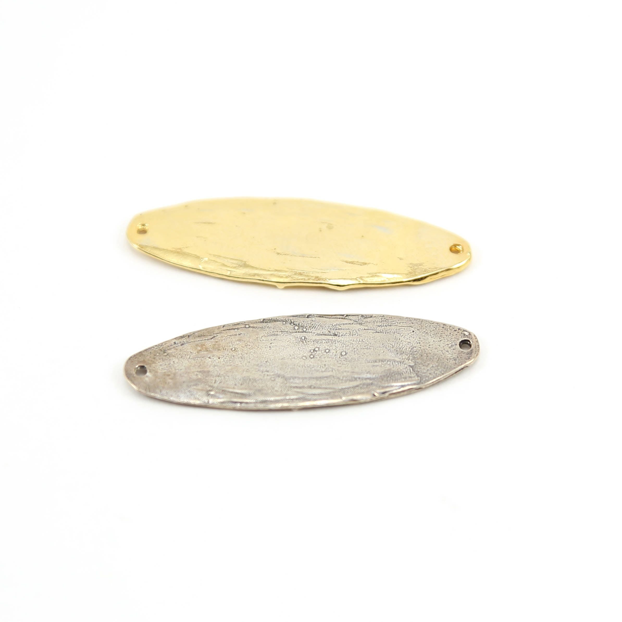 33mmx13mm Sterling Silver or Vermeil All You Need Is Love Long Oval Bar
