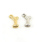 Sterling Silver or Vermeil Mini Dog Bone Charm in or Dog Lover Animal Pendant