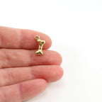 Sterling Silver or Vermeil Mini Dog Bone Charm in or Dog Lover Animal Pendant