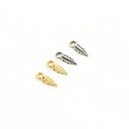 9mmx3mm Sterling Silver or Vermeil Teeny Tiny Leaf Charms Small Nature (2pc)