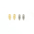 9mmx3mm Sterling Silver or Vermeil Teeny Tiny Leaf Charms Small Nature (2pc)