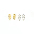 9mmx3mm Sterling Silver or Vermeil Teeny Tiny Leaf Charms Small Nature (2pc)