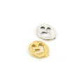 9mmx8mm Sterling Silver or Vermeil Oval Heart Silhouette Cut Out Charm