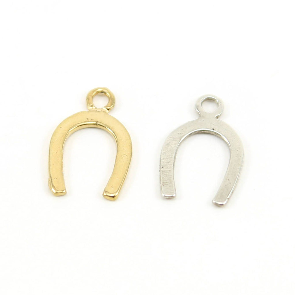Sterling Silver or Vermeil Flat Horseshoe Good Luck Horse Lover Charm