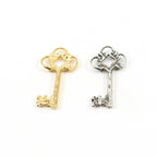 Sterling Silver or Vermeil Victorian Fancy Skeleton Key in or Key Pendant