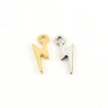 11mmx4mm Sterling Silver or Vermeil Tiny Lightning Bolt Charm (2pc)