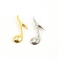 25mmx8mm Sterling Silver or Vermeil Large Musical Eighth Note Artist Singer