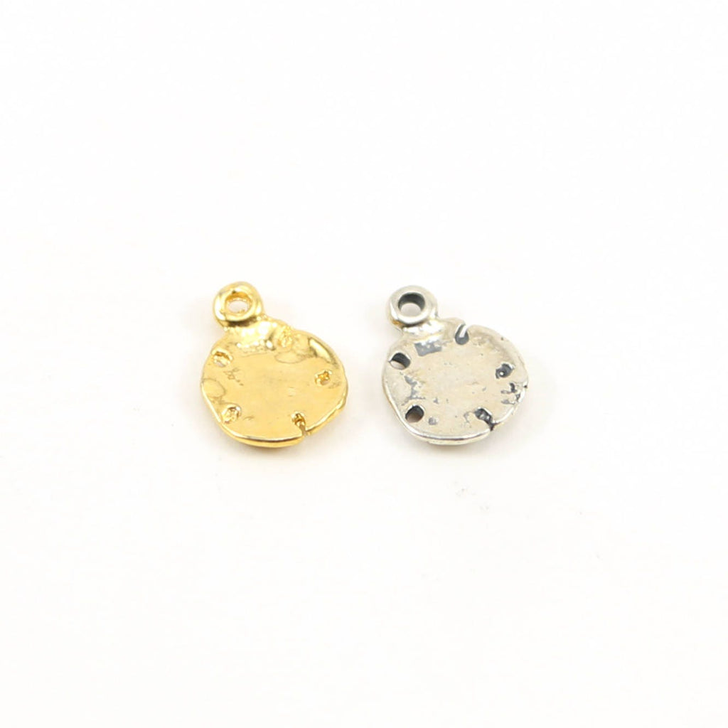 10mmx6mm Sterling Silver or Vermeil Tiny Small Sand Dollar Ocean Nautical