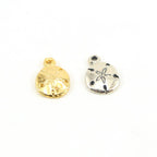 10mmx6mm Sterling Silver or Vermeil Tiny Small Sand Dollar Ocean Nautical