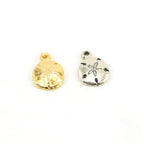 Sterling Silver or Vermeil Tiny Small Sand Dollar Ocean Nautical Charm Pendant