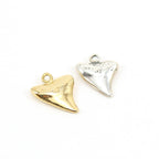 11mmx10mm Sterling Silver or Vermeil Smooth Shark Tooth Charm Pendant Ocean