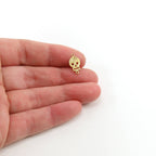 12mmx8mm Sterling Silver or Vermeil Flat Small Skull Connector Link Day
