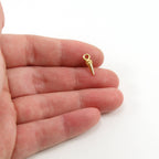 12mmx4mm Sterling Silver or Vermeil Tiny Small Spike Point Dagger with Beaded
