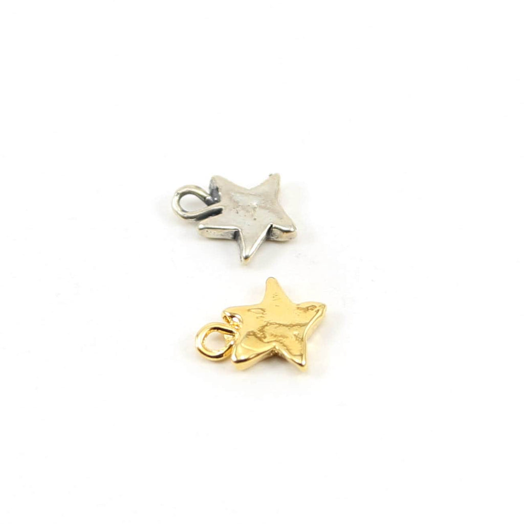 Sterling Silver or Vermeil Organic Lucky Star Constellation Celestial Charm