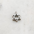 Sterling Silver Thick Smooth Star of David Charm Religious Pendant