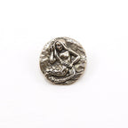 19mm Sterling Silver Round Detailed Mermaid Brushing Hair Wrap Bracelet