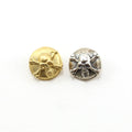 13mm Sterling Silver or Vermeil Pirate Skull and Cross Bones Button