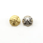 13mm Sterling Silver or Vermeil Pirate Skull and Cross Bones Button
