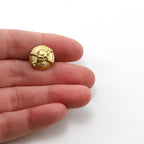 13mm Sterling Silver or Vermeil Pirate Skull and Cross Bones Button