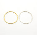 47mm Sterling Silver or Vermeil Extra Large Hammered Textured Connector Ring