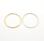 47mm Sterling Silver or Vermeil Extra Large Hammered Textured Connector Ring