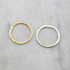 29mm Sterling Silver or Vermeil Large Hammered Textured Open Circle Connector