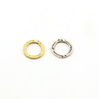 12mm Sterling Silver or Vermeil Small Hammered Textured Open Circle Connector
