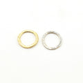 Sterling Silver or Vermeil Medium Size Hammered Textured Open Circle Soldered