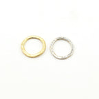 Sterling Silver or Vermeil Medium Size Hammered Textured Open Circle Soldered