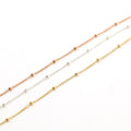 Sterling Silver or 14K Gold Filled Dainty Satellite Chain – Sold by the Foot