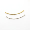 Sterling Silver or Vermeil Thin Textured Connector Bar with Two Loops