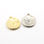 Sterling Silver or Vermeil Raised Bird Coin Medallion Pendant in or Sparrow