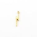 Vermeil Long Skinny Lightning Bolt Charm Storm Nature Celestial
