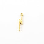 Vermeil Long Skinny Lightning Bolt Charm Storm Nature Celestial