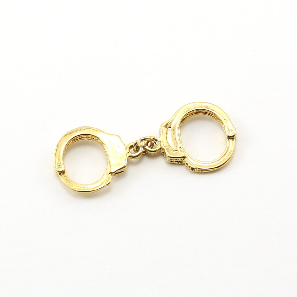 Vermeil Large Handcuff Charm Police Sheriff Law Enforcement