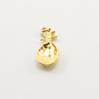 Vermeil Pineapple Textured Tropical Charm Domed Hawaii Vacation