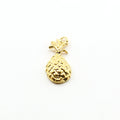 Vermeil Pineapple Textured Tropical Charm Domed Hawaii Vacation