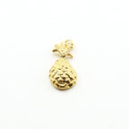 Vermeil Pineapple Textured Tropical Charm Domed Hawaii Vacation – Gold
