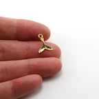 Vermeil Small Whale Tail Charm Ocean Inspired Beach Pendant